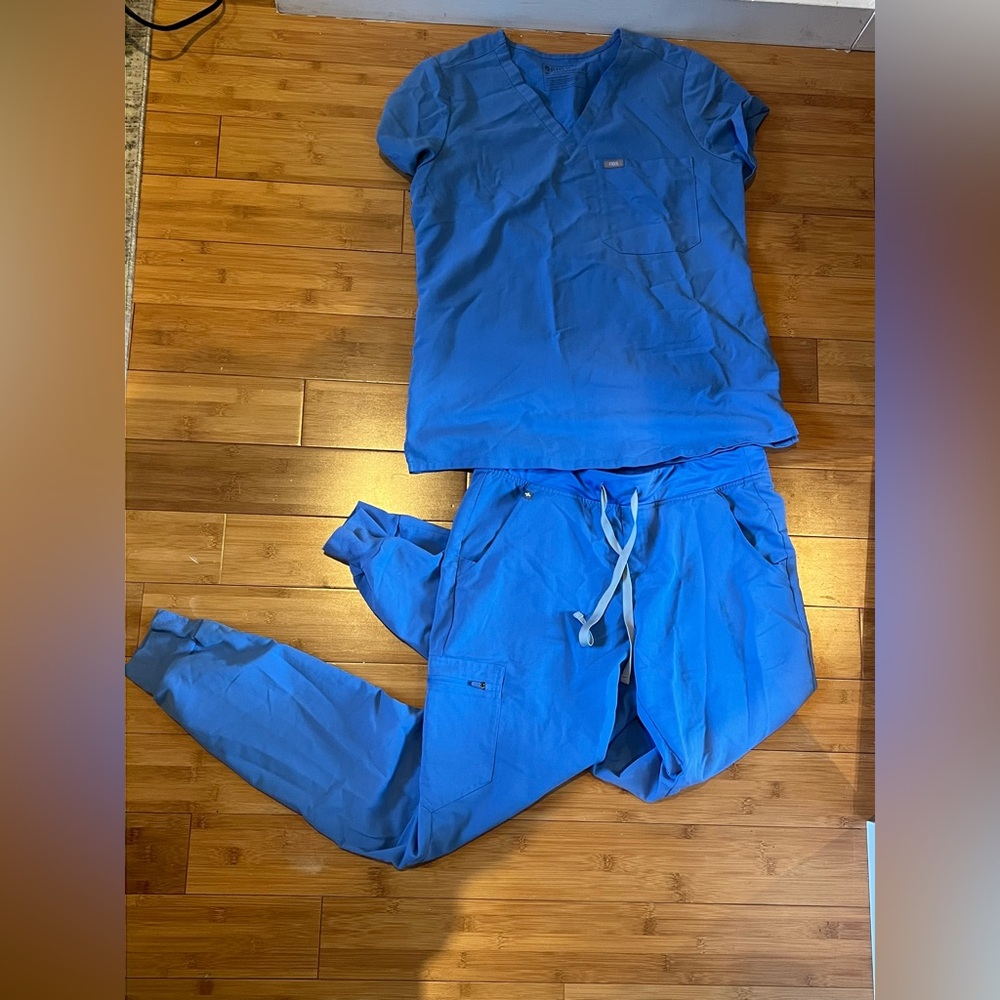 Figs Blue Women's Jogger Set